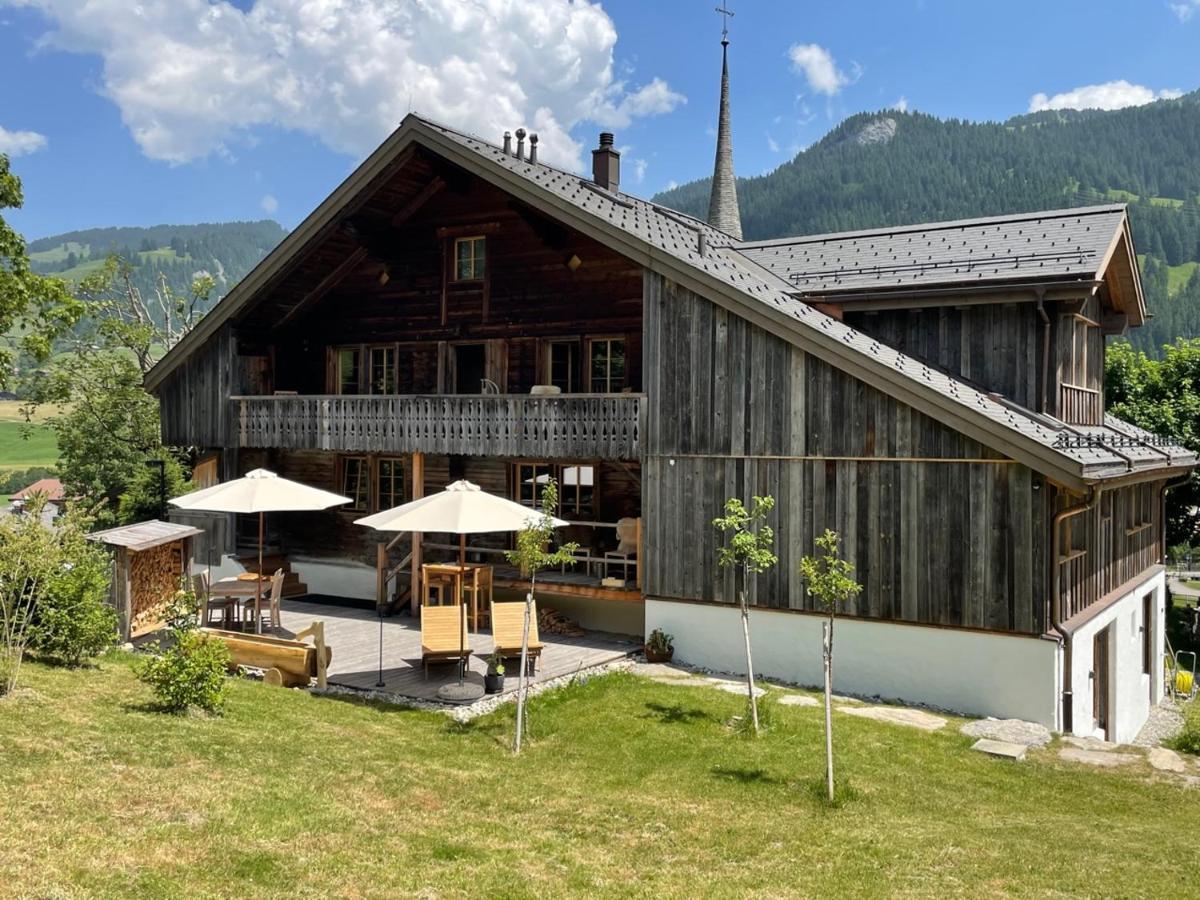 Bed and Breakfast Alpen Charme - Chalet D'Hotes Et Spa Gsteig Exterior foto