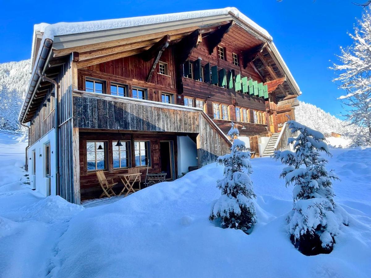 Bed and Breakfast Alpen Charme - Chalet D'Hotes Et Spa Gsteig Exterior foto